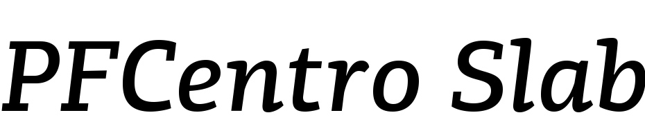 PFCentro Slab Pro Medium Italic Font Download Free